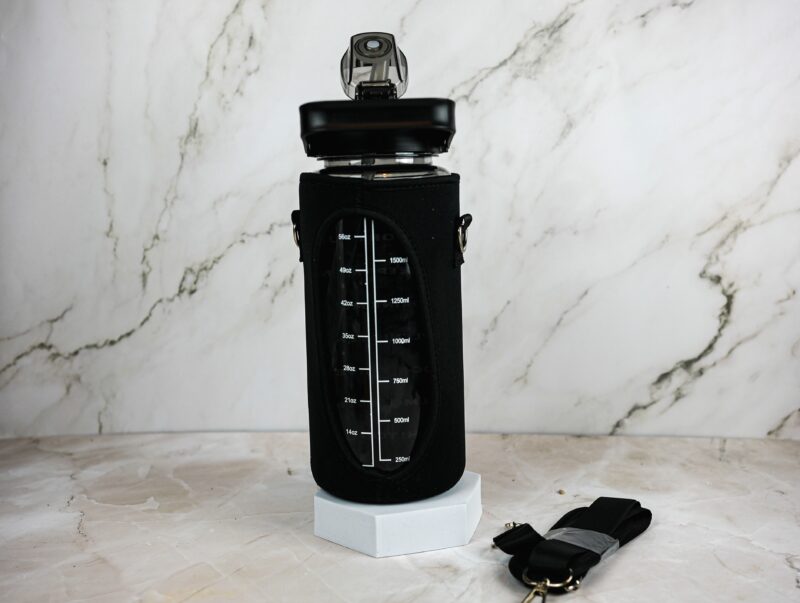 Sleeved Water Bottle - Neoprene Flow™ Black - Afbeelding 3
