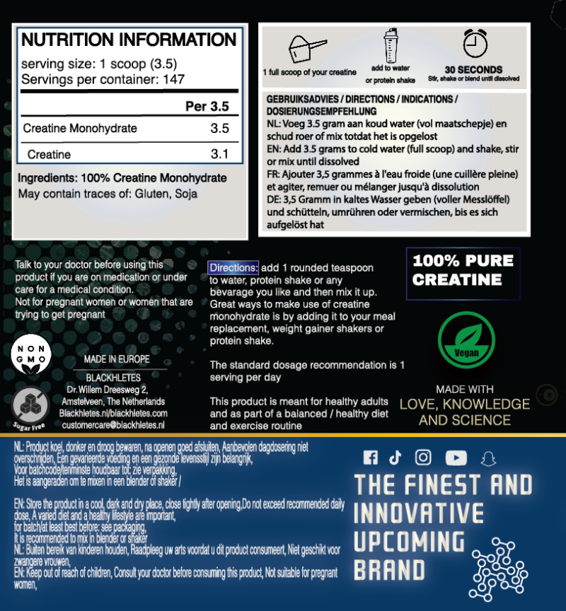 Ultra Fine Creatine Monohydrate - 200 Mesh - Afbeelding 8