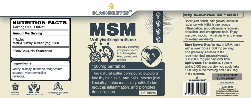 MSM Tabletten 1000mg - Afbeelding 7