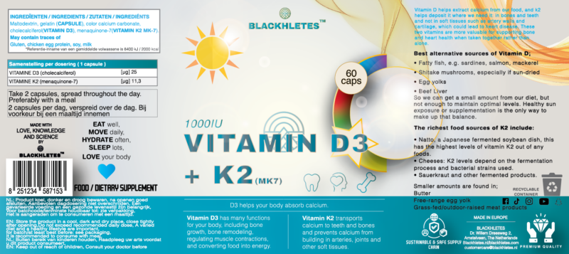 Vitamine D3 +K2 (MK7) - Afbeelding 5